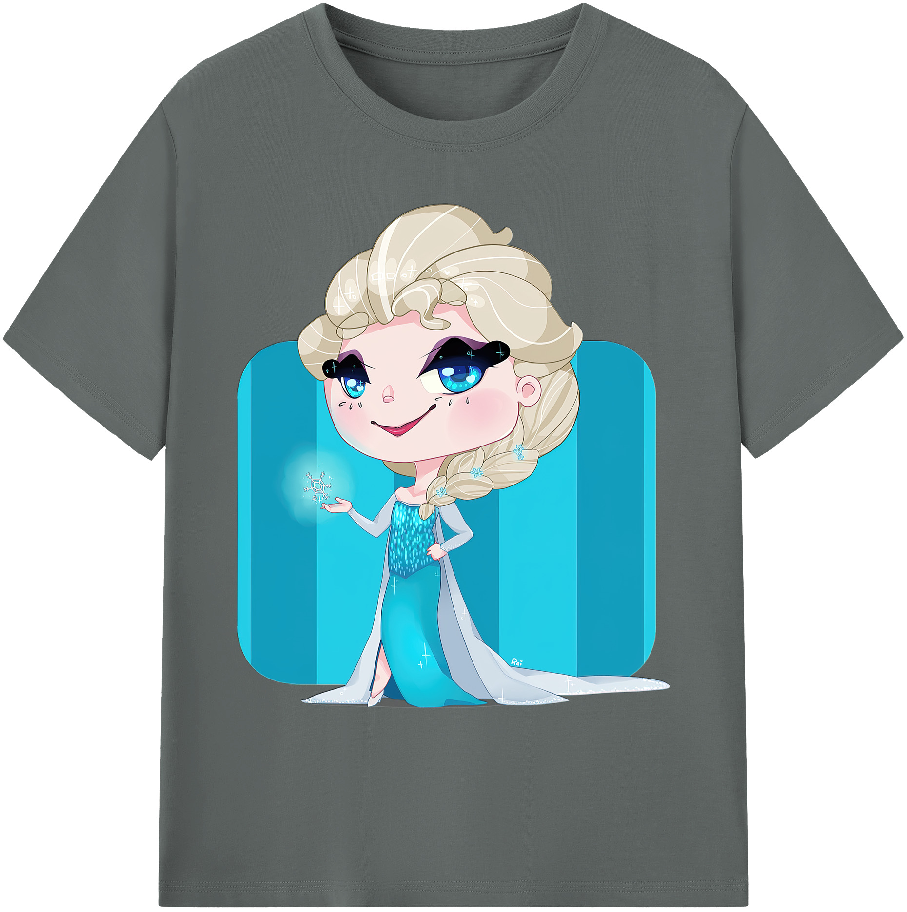 （画像用） アナと雪の女王 アンナ エルサ Frozen Anna Elsa 綿100％ メンズ半袖Tシャツ｜肌触りやわらか＆通気性